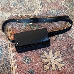 Rebecca Minkoff-  Black Leather Belt Bag